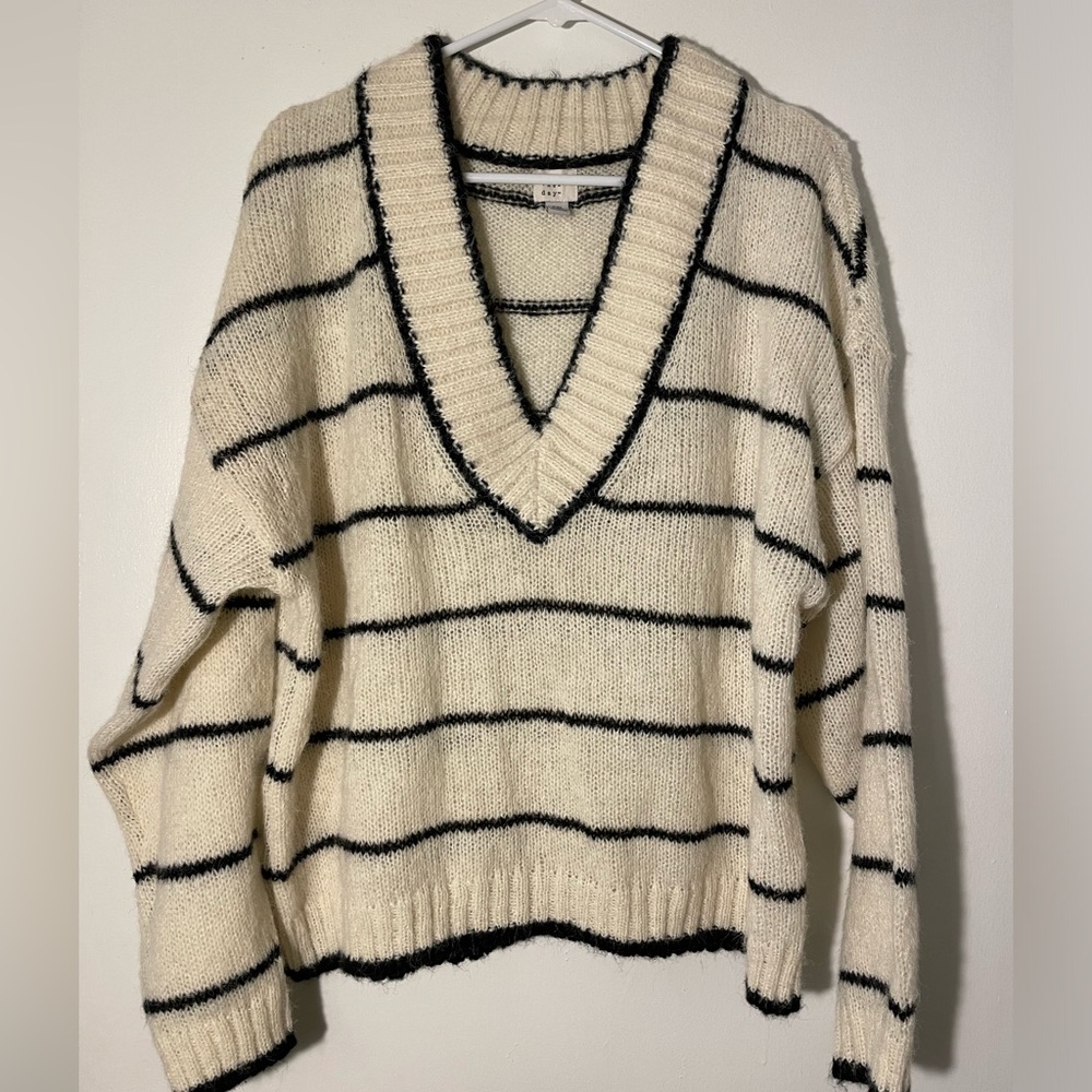 NWOT A New Day striped v-neck sweater size XXL